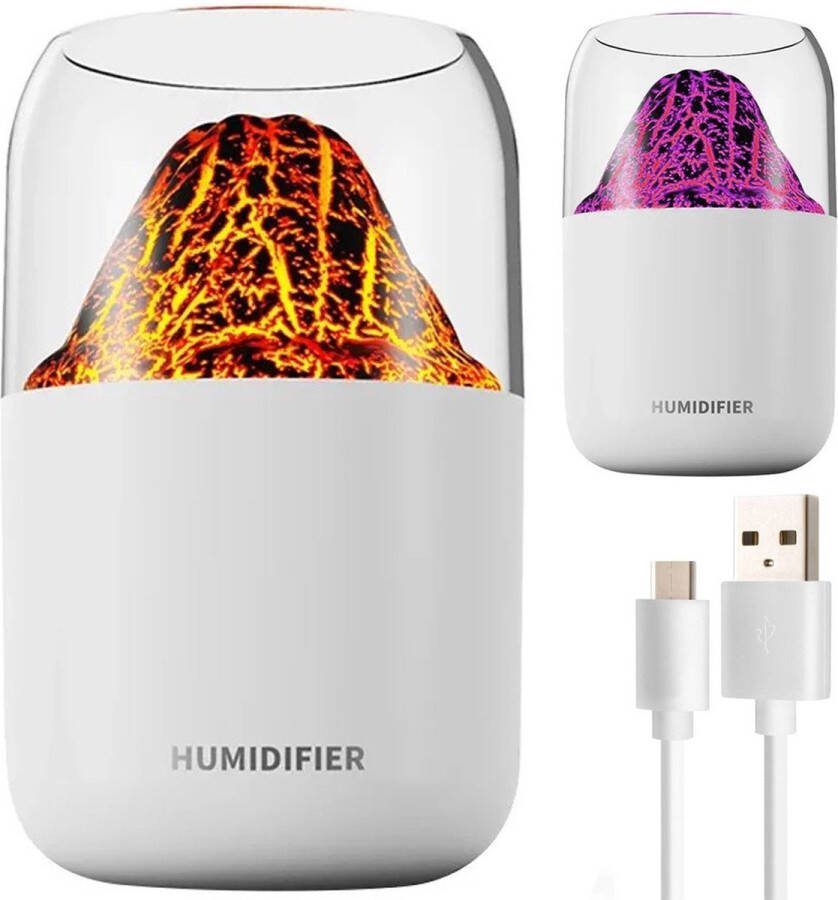 Verk groep Luchtbevochtiger Diffuser Aromadiffusers LED lavalamp Wit