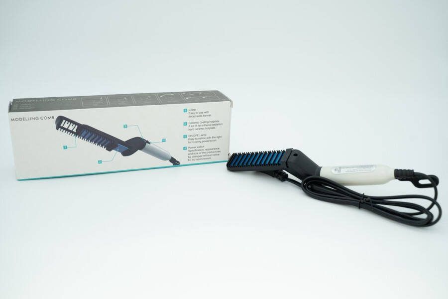 VERK GROUP Elektronische Baardkam Baardborstel Baardstijler Warmteborstel Mini Stijltang Keramisch