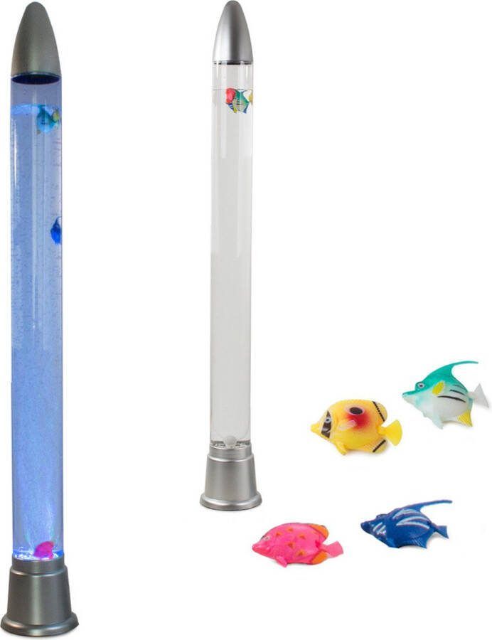 VERK GROUP Lavalamp Waterlamp met Vis Nachtlamp Lamp met vissen Multicolor 100cm