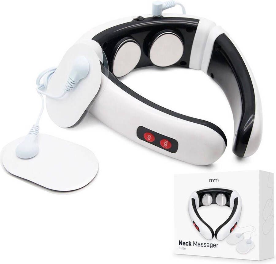 VERK GROUP MyNeckPain Elektrische Pulse Nekmassage Apparaat Nekmassage Kussen Oplaadbaar Draadloos Massage met Elektroden 6 Standen