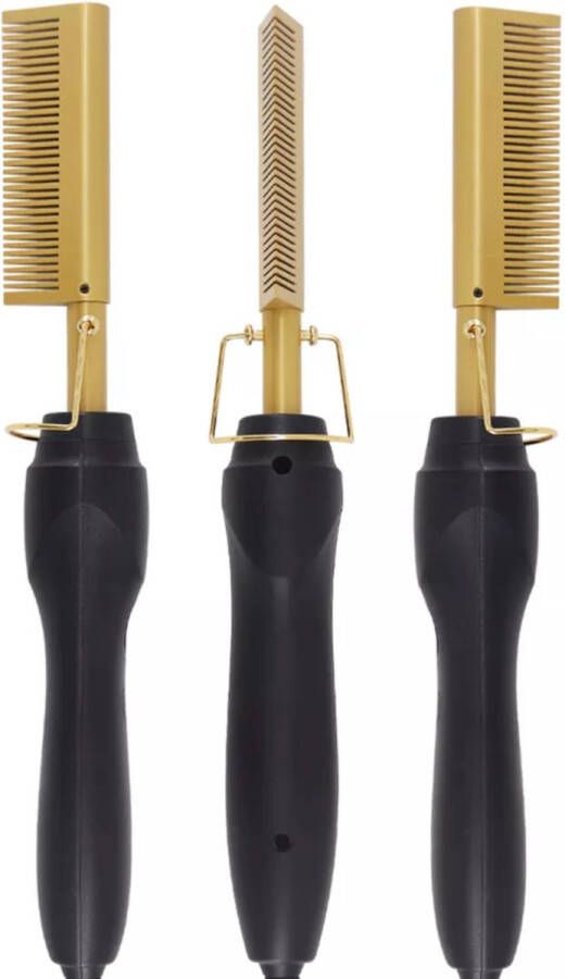 VERK GROUP Stijltang- Straightening Heat Pressing Comb brush- voor vrouwen en mannen- voor pruiken -Adjustable Temperature Professionele Elektrische haar kam