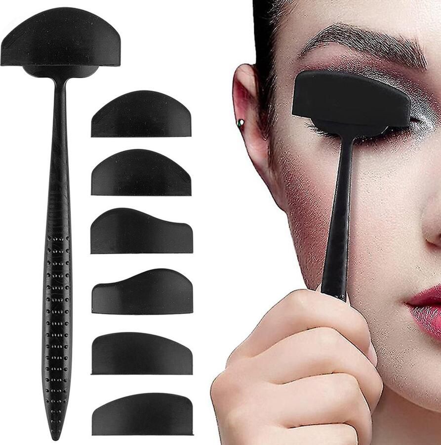 VERK GROUP Eye Shadow Stencil Oogschaduw Crease Line 6-in-1 Eyeliner Quick Eye make-up tool voor beginners