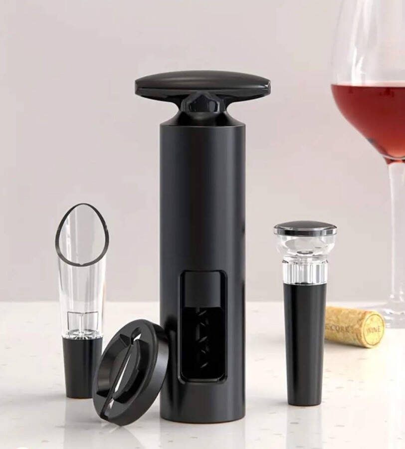 VERK GROUP Wijn Accessoires Set met Wijn Opener Wijn Stopper Wijn Beiuchter en Foliesnijder-Cadeau