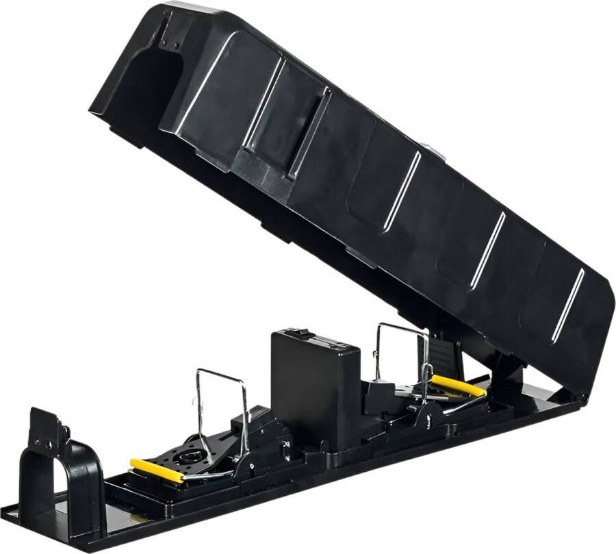 VerminBuster Muizenvoerdoos + 2 Muizenvallen Incl. Lichtalarm & Slot Voor Binnen en Buiten Voerdoos Muizen Muizenvoederdoos Muizenvoerkist