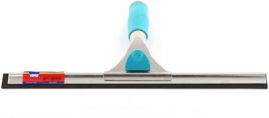 Merkloos Raamwisser raamtrekker met ergonomische soft grip en natuurrubber strip 35 cm Raamtrekkers ramenlappen Ergonomisch