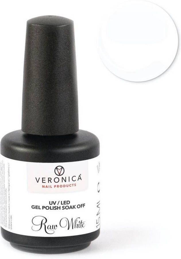Veronica NAIL-PRODUCTS Veronica NAIL-S UV Nagellak Raw White Witte UV Nagellak Hoog gepigmenteerd en super dekkend