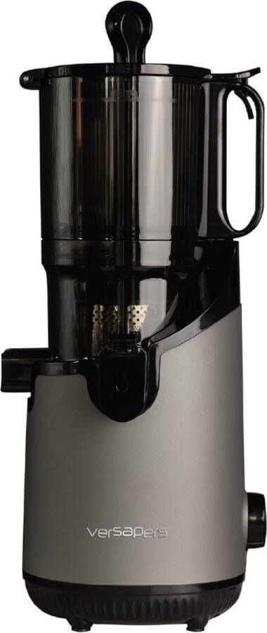 Versapers Pelican Slowjuicer Titanium (grijs) Grote Vulopening 42 tpm Sapstop zelfvoerend
