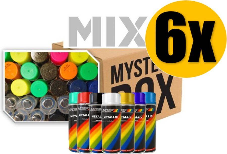 Verschillende merken Spuitverf Graffiti Hobby 6 Stuks -Surprise Mix kleur Carnaval verf 400ml Kwaliteit Spuitbussen en Kleuren