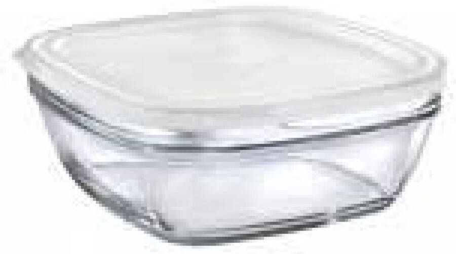 Vershouddoos Glazen container voor voedselopslag DURALEX 11x11cm 0.3l met mat deksel