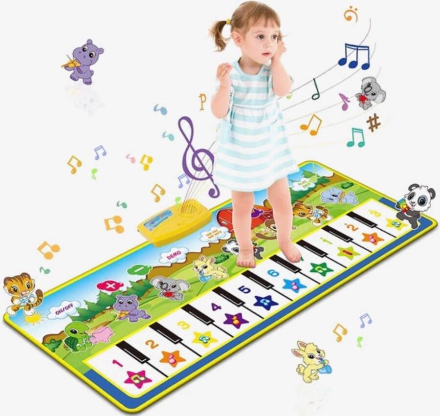 Versteeg XL Piano mat baby speelkleed baby- dansmat Muziekmat -100 x 36 9 Liedjes pianotapijt Baby speelkleed Keyboard Kids