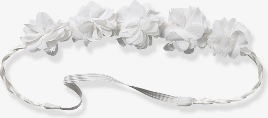 Vertbaudet Gevlochten haarband met bloemen in tule
