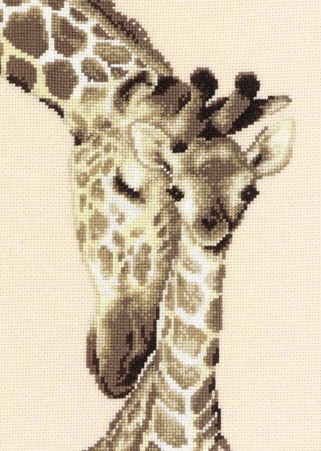 Vervaco 2 Giraffen borduren (pakket)
