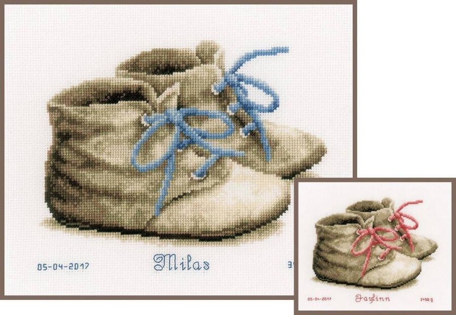 Vervaco Babyschoentjes borduren (pakket)