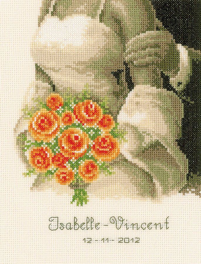 Vervaco borduurpakket 75.355 huwelijkbloemen