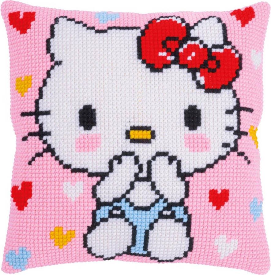 Vervaco Kruissteekkussen kit Hello Kitty Kiss PN-0205078