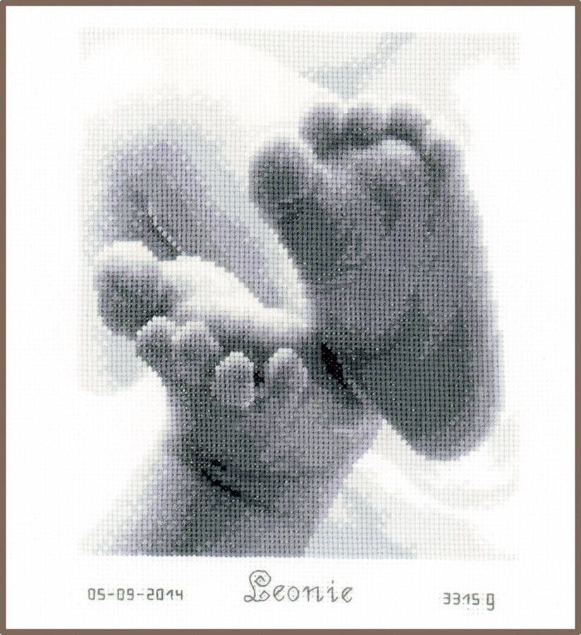 Vervaco borduurpakket PN0149170 babyvoetjes geboorte