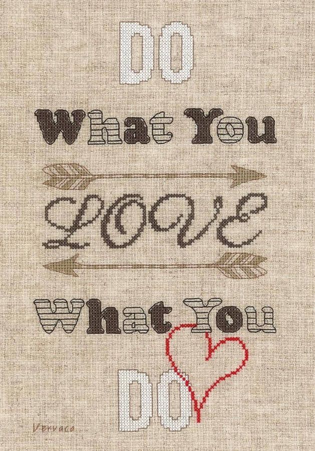 Vervaco Do what you love borduren (pakket)