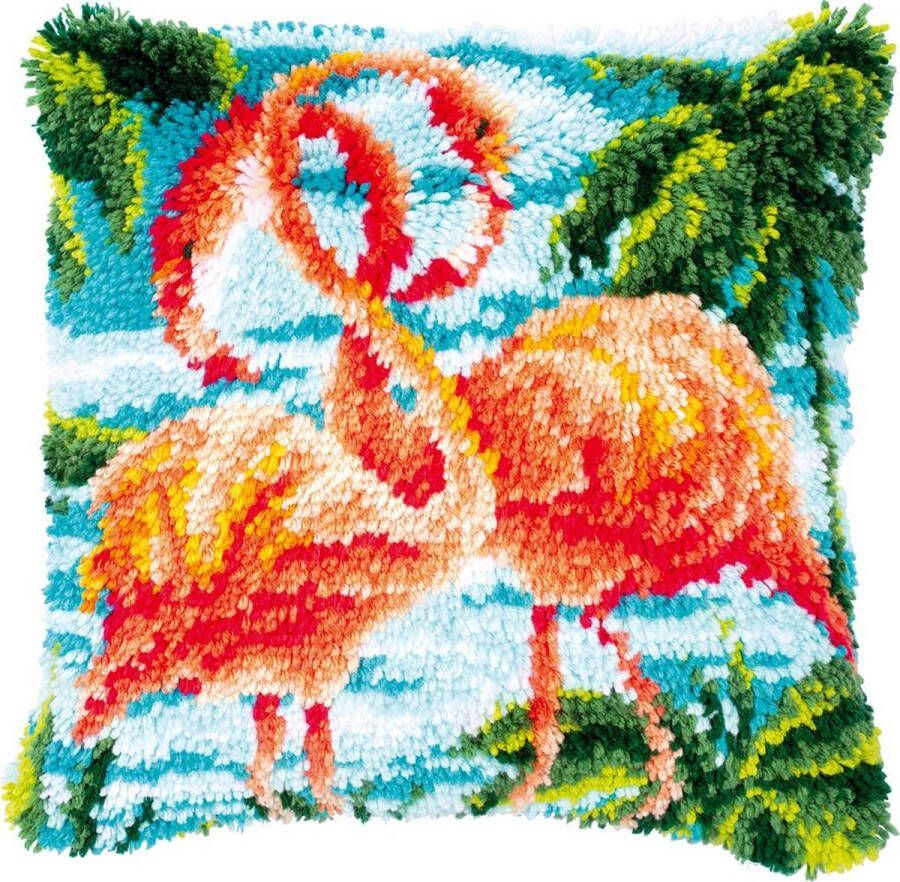 Vervaco Flamingo's Voorbedrukt Knoopkussen PN-0186006