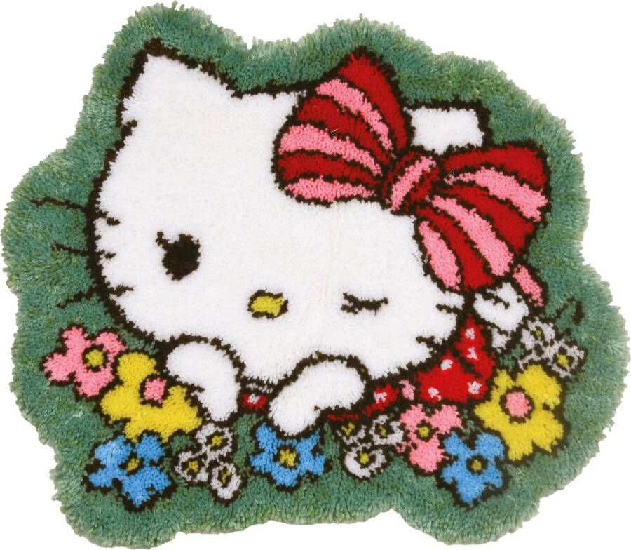 Vervaco Knoopvormtapijt kit Hello Kitty Flower Cuteness PN-0205257