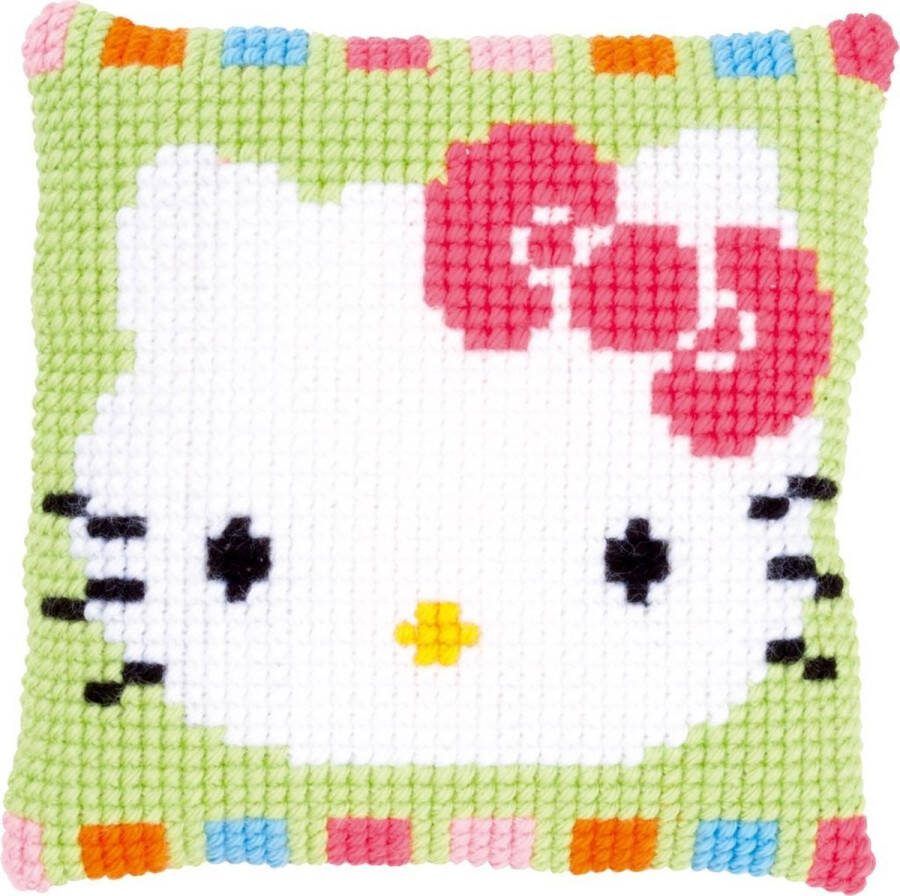Vervaco Hello Kitty in pastel Kruissteekkussen pakket PN-0153796