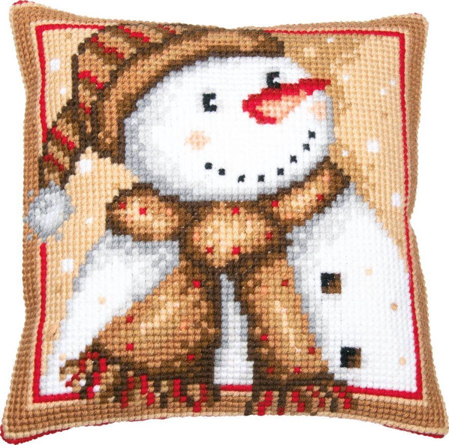 Vervaco Kruissteekkussen kit Sneeuwman PN-0202694