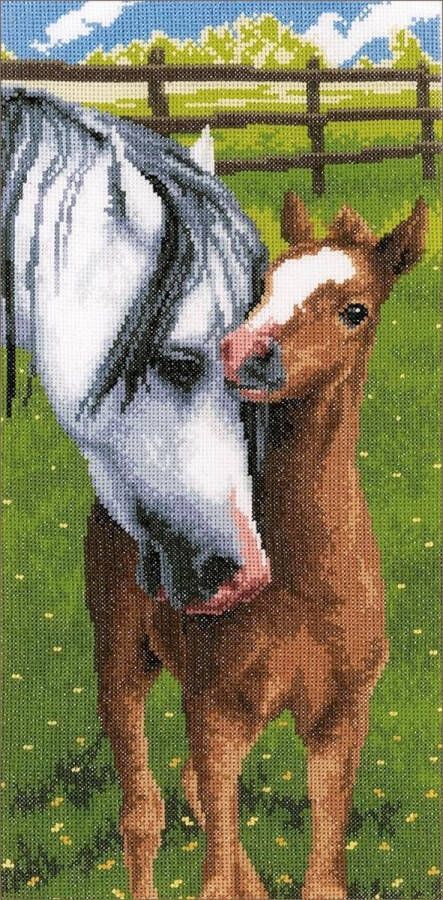 Vervaco Paard met veulen borduren (pakket)