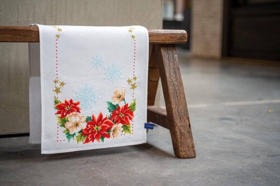 Vervaco Tafelloper bloemen borduren (pakket)