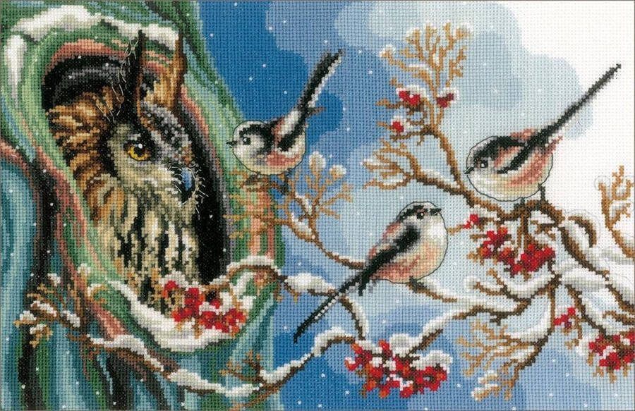 Vervaco Uil en staartmeesjes borduren (pakket)