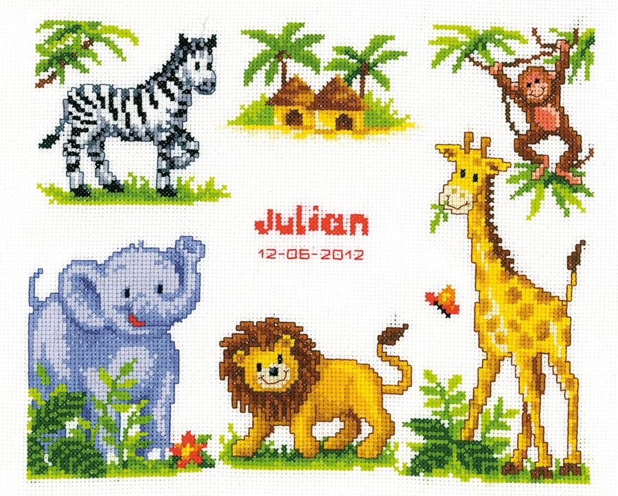 Vervaco borduurpakket 70.357 jungle geboorte