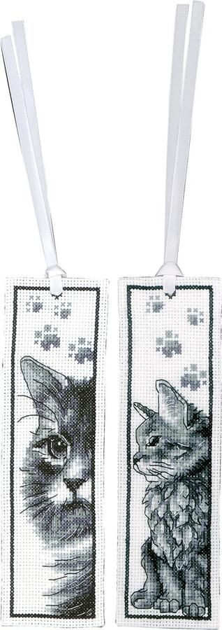 Vervaco Katten set van 2 bladwijzer borduren (pakket) PN-0203521