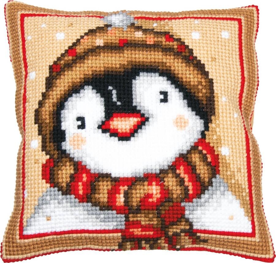 Vervaco Kruissteekkussen kit Pinguin PN-0203343