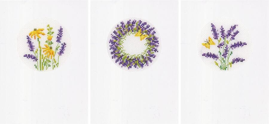 Vervaco Wenskaart kit Lavendel set van 3 PN-0205047