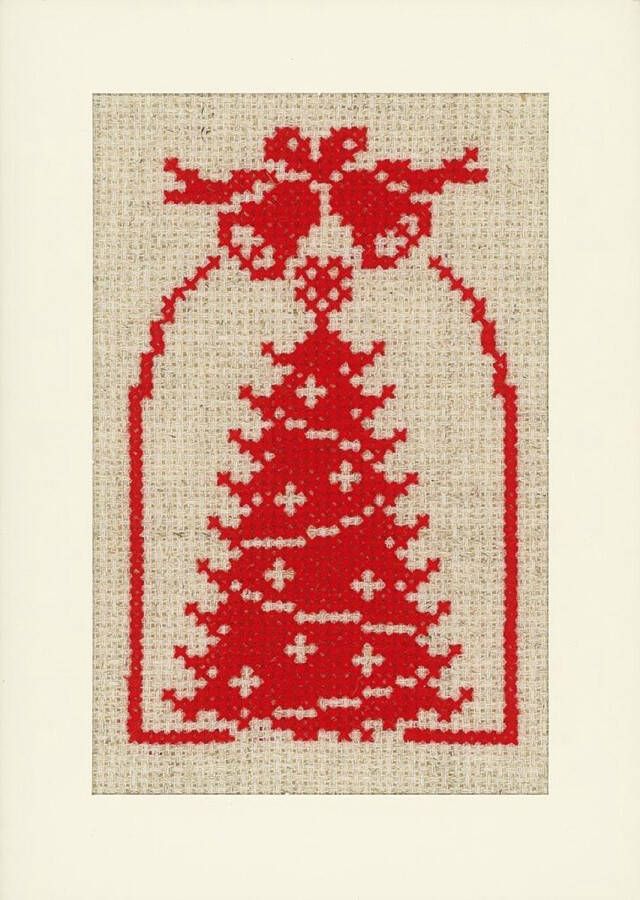 Vervaco Wenskaart kit Hert kaars en kerstboom set van 3 PN-0021444