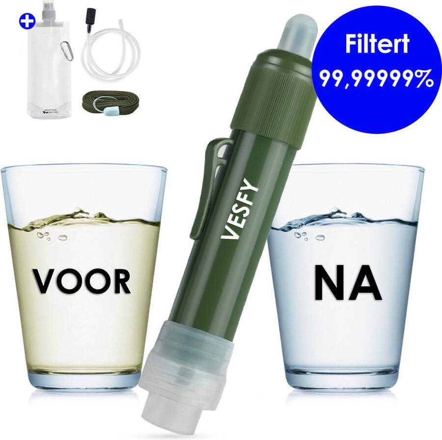 Vesfy Premium Waterfilter Survival kit outdoor Waterzuiveringsapparaat Waterfilter kraan waterzuiveraar Noodpakket