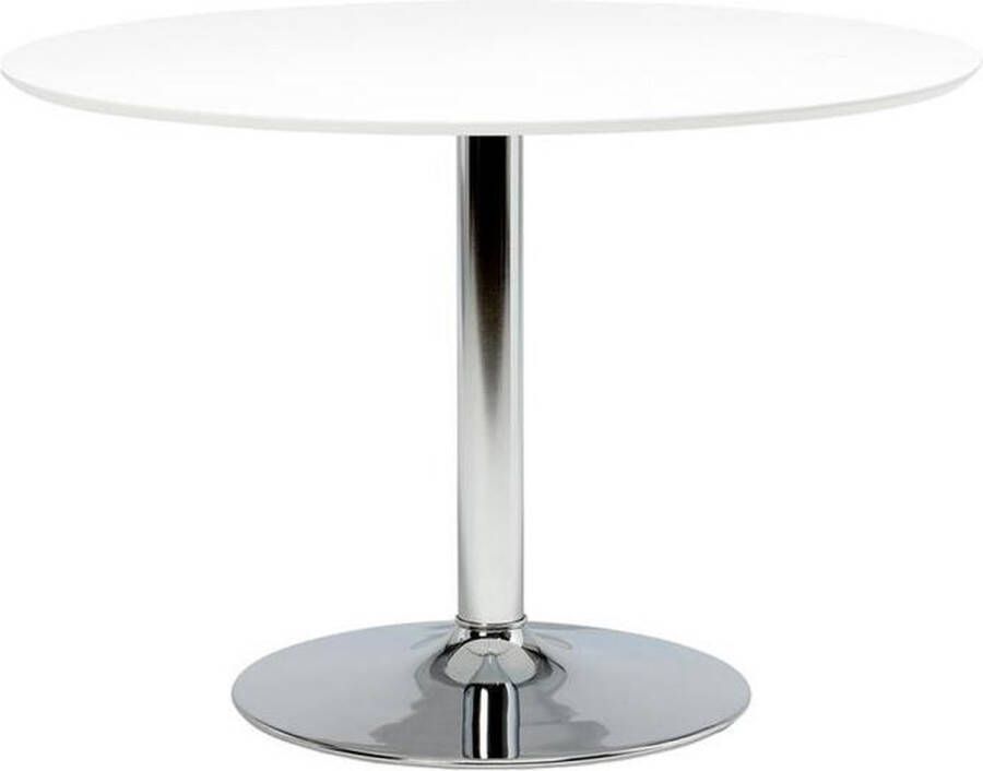 Bendt Ronde Eettafel 'Ina' 110cm kleur Wit Chroom