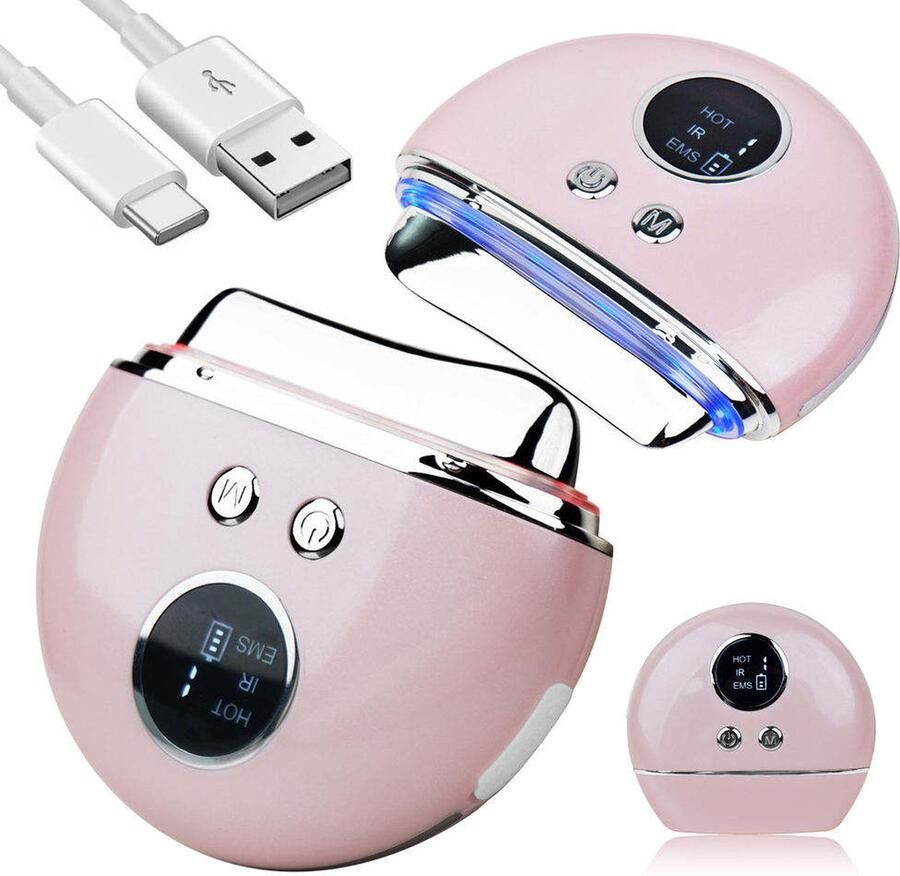 Vestifex Huidverjongingsapparaat Facelift Apparaat EMS Huidverzorging Rood lichttherapie 4 lichttherapieën met 9 standen Verminderd Rimpels Vermoeidheid Lijnen en Acne