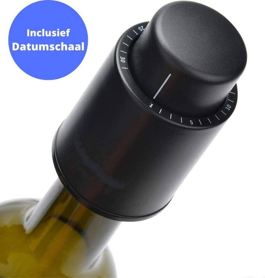 Vestifex Wijn Vacuumpomp met Datumschaal Wijnstopper Wijn Vacuüm pomp Flessen Stop Champagne Stopper Inclusief NL Handleiding
