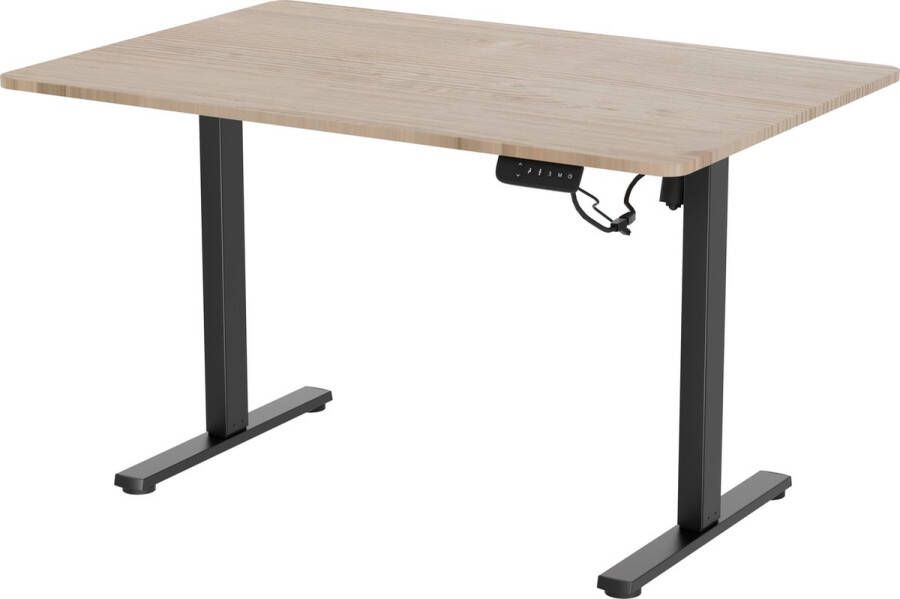 Vestland Zit-sta Bureau Elektrisch Verstelbaar Geheugenfunctie 120 x 80 CM Eiken Zwart