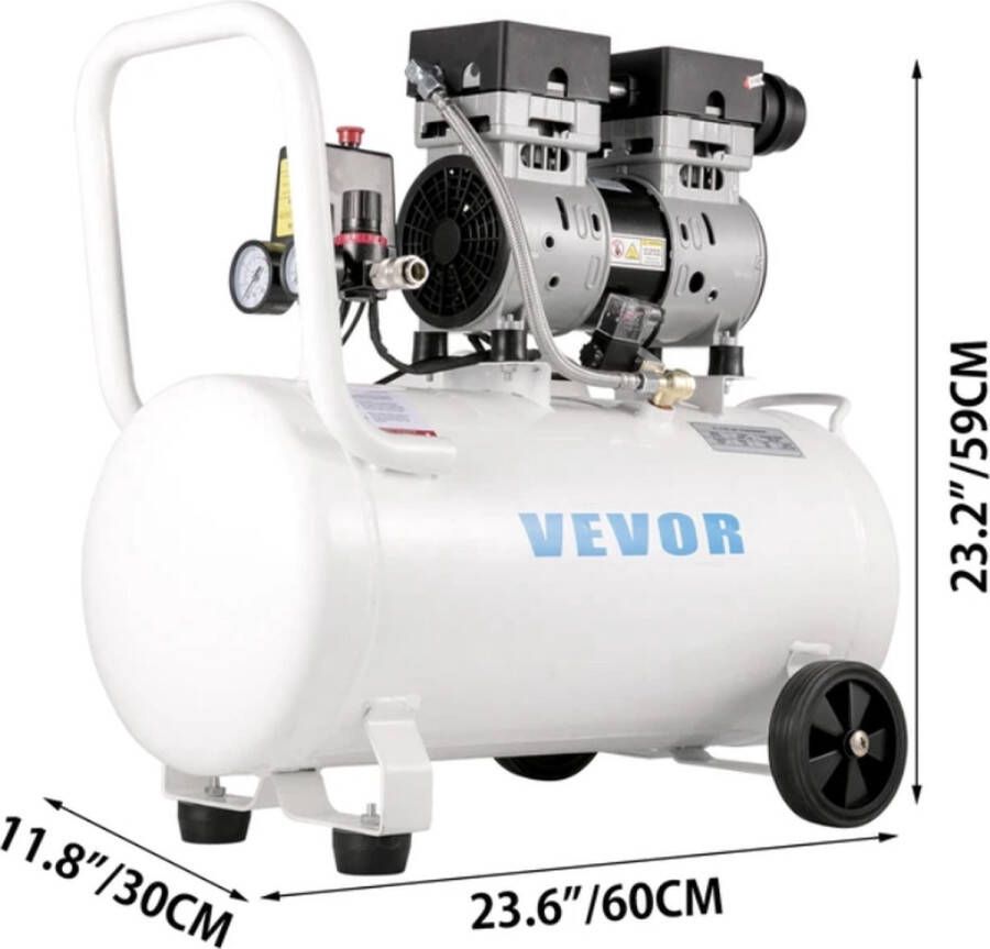 Vevor Compressor Luchtdruk Olievrije Luchtcompressorpomp 500 MI Compressor Draagbare Compressor