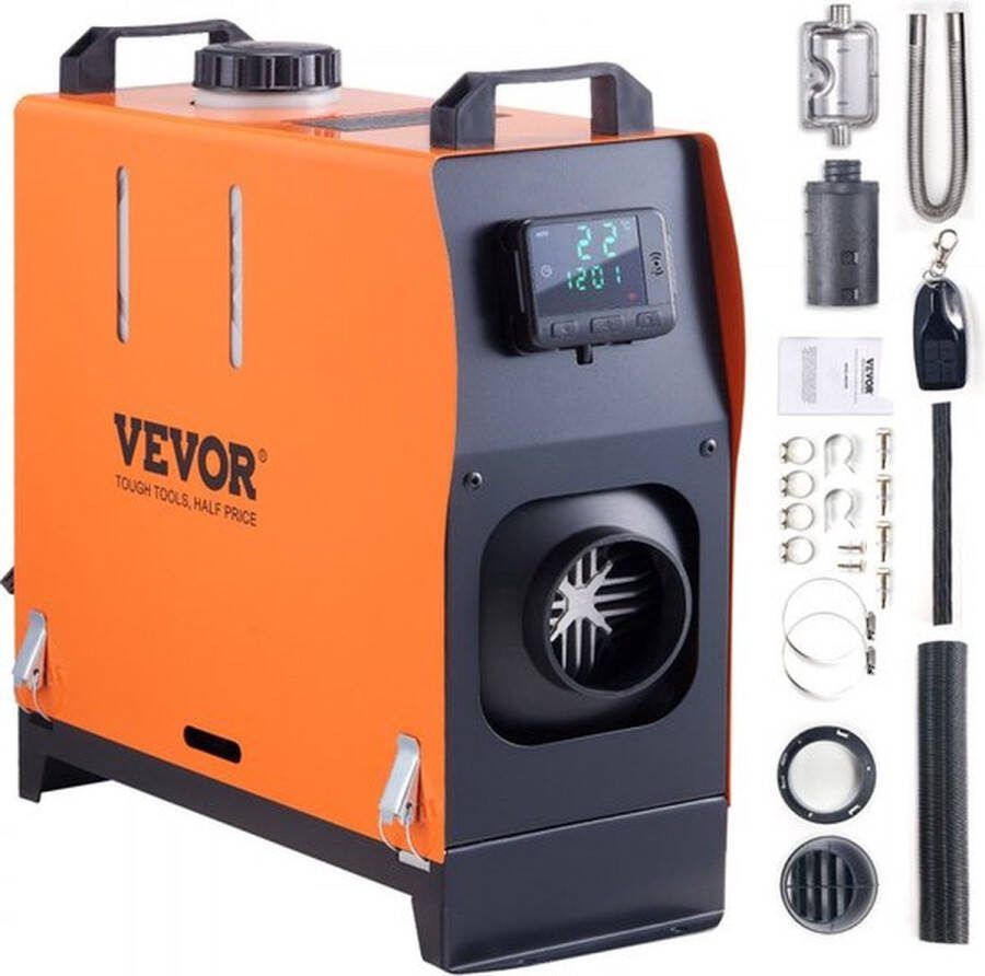 Vevor Diesel Standkachel 5KW 12V Luchtverwarmer Met Een Intelligente LCD-monitor En Afstandsbediening Brandstoftank Van 5L Auto Heater Voor Auto's Vrachtwagens Boten Graafmachines Technische Ruimtes En Binnenshuis