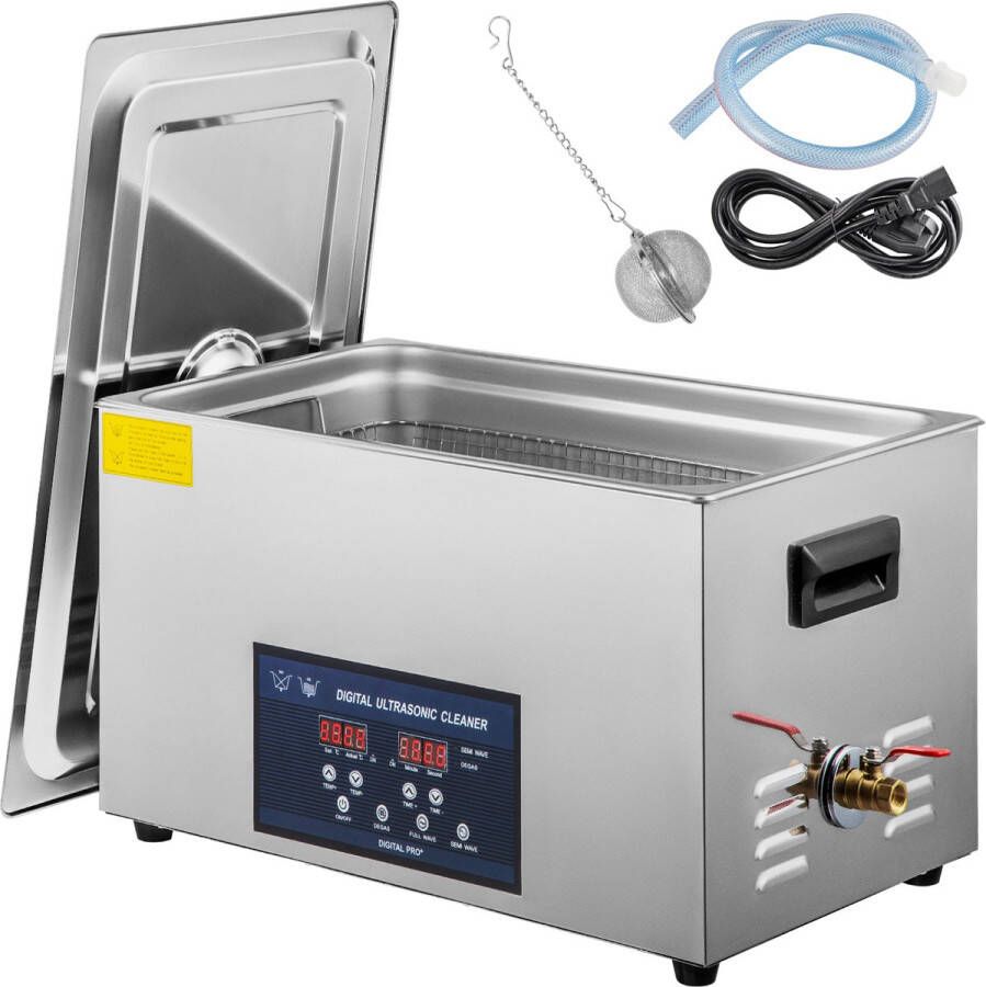Vevor Digital Ultrasone Reiniger Roestvrij Staal Ultrasone Reinigingsmachine 30L