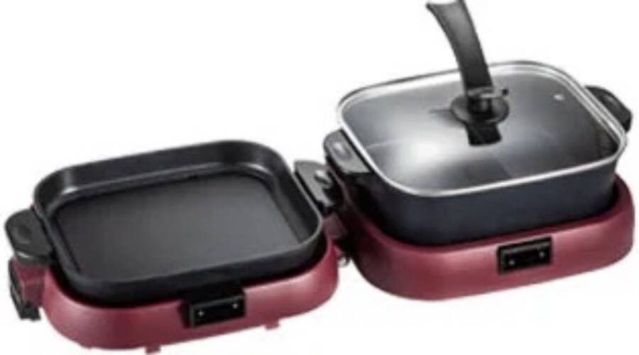 Vevor Go-shipping Elektrische Pan Partypan Elektrische Multipan BBQ Hotpot Electrisch Hapjespan Opvouwbaar