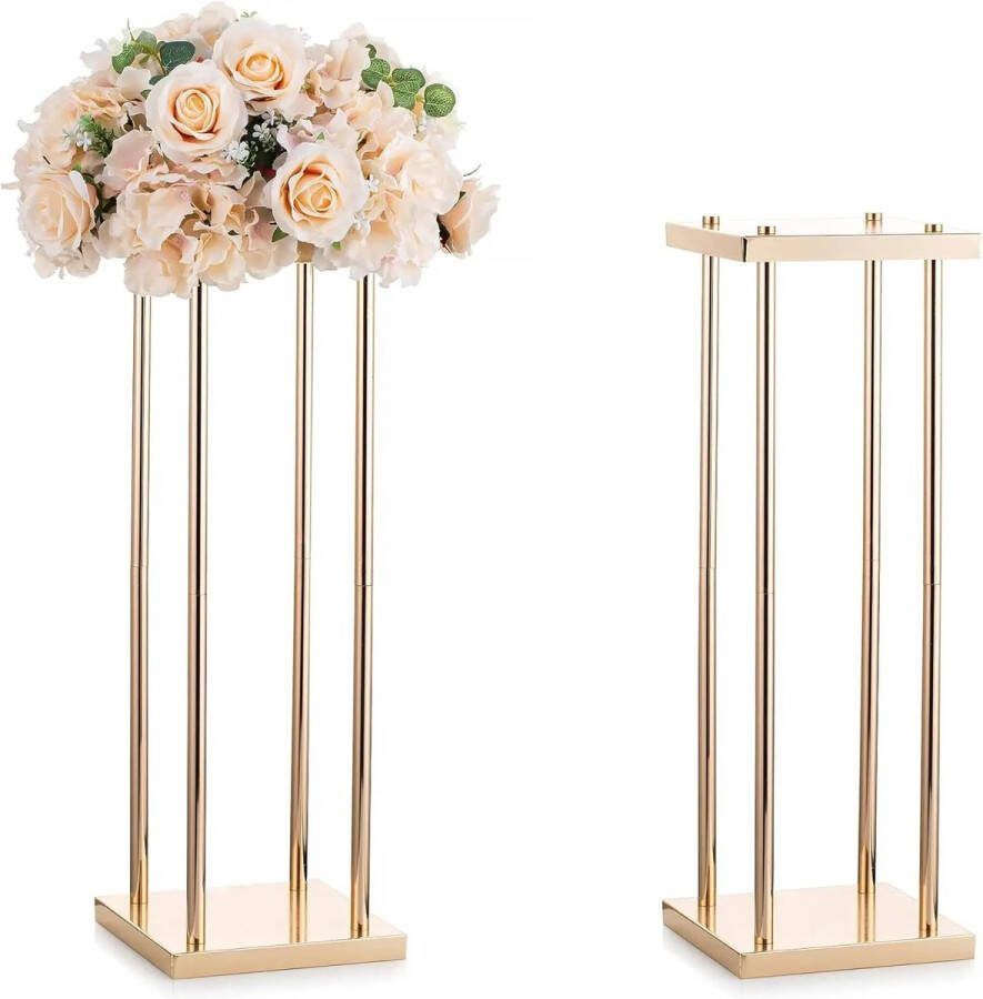 Vevor Jemaison Plantentafel Goud 2 stuks Plantentafel Tot 15 kg draagkracht Decoratieve accessoires Bruiloft decoratie 80x28cm