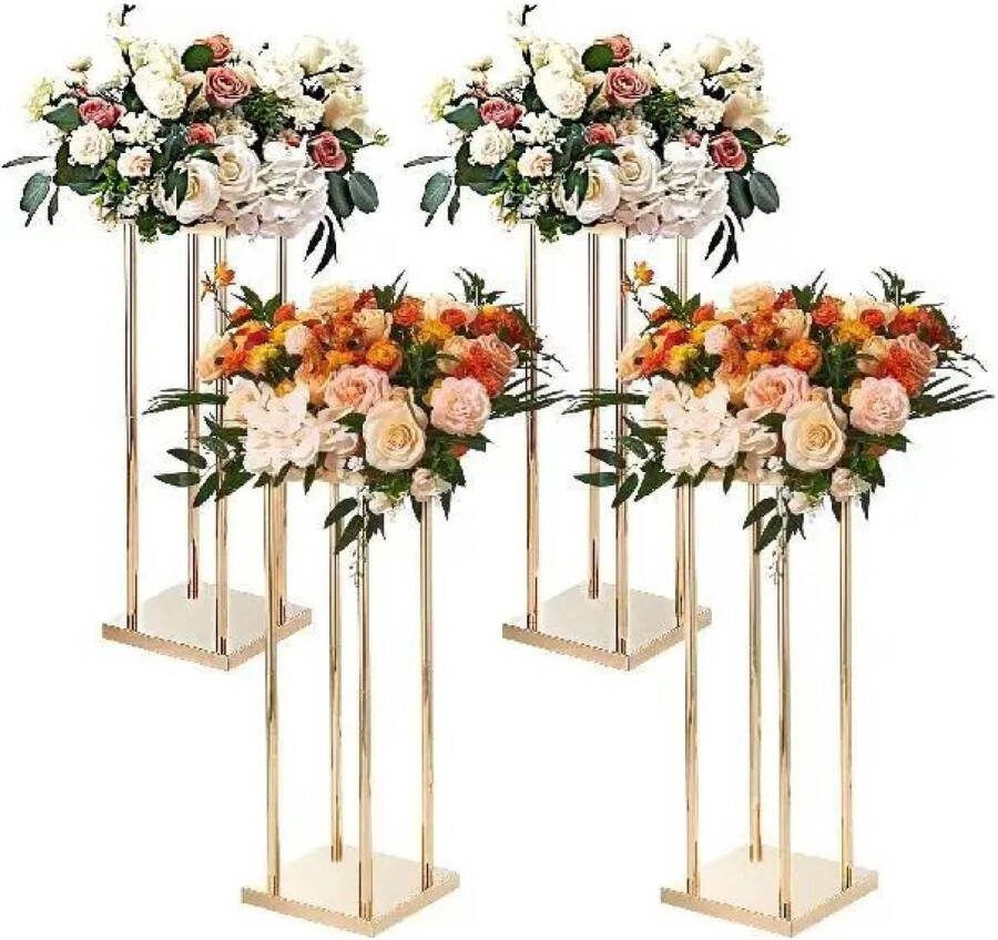 Vevor Jemaison Plantentafel Goud 4 stuks 15 kg draagkracht Decoratieve accessoires Bruiloft decoratie 60x20 cm