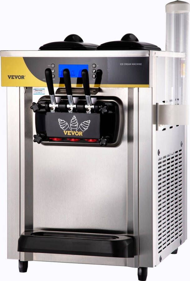 Vevor Jemaison Professionele softijsmachine Ijsmachines Ijsmachine zelfvriezend Softijsmachine RVS 74 5 x 54 x 86 cm