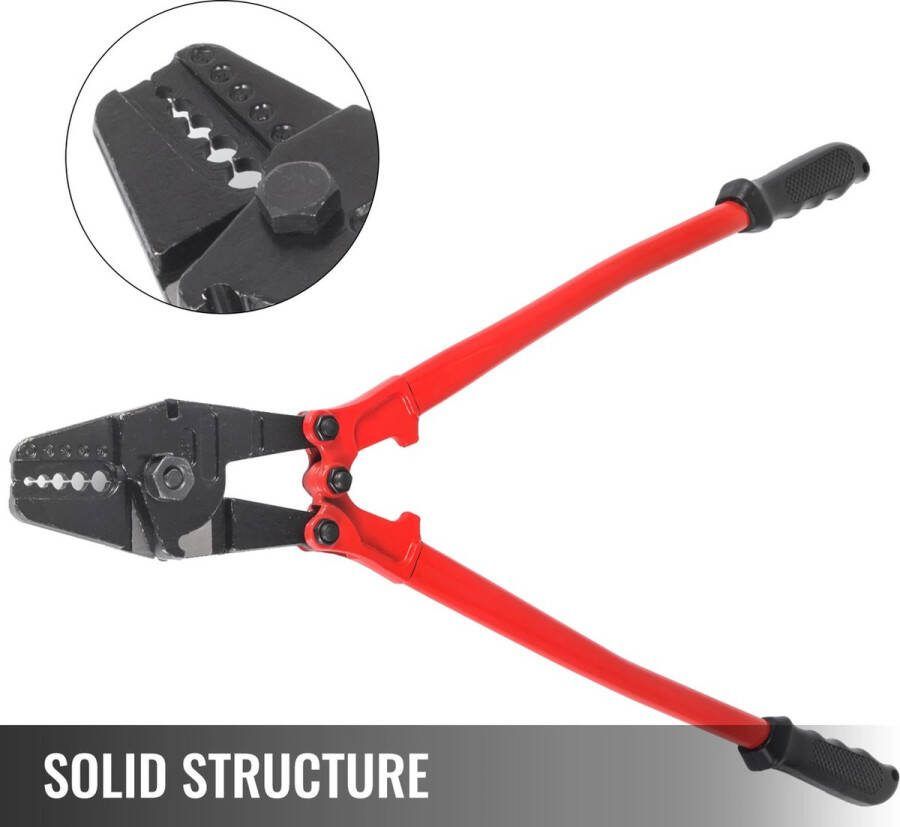 Vevor Kabel Tang Krimptang Geïsoleerde Handvaten Rood