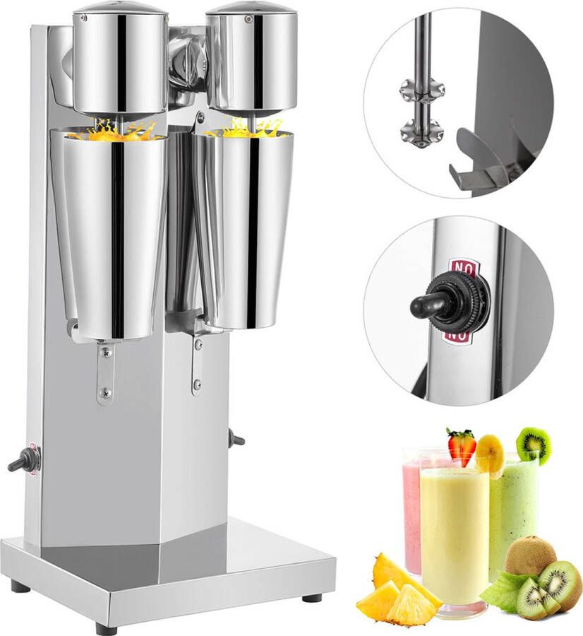 Vevor Milkshake Maker Milkshake Machine Smoothie Maker RVS 800ml 180W