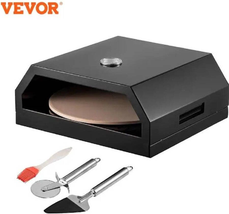 Vevor Pizzaoven Professionele Pizza Oven Outdoor Pizzaoven Voor buiten Zwart