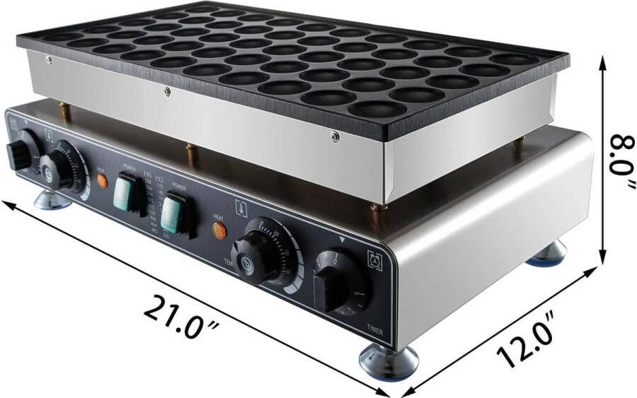 Vevor Professionele Poffertjespan Poffertjes Pan Poffertjes Wafel Bak Machine 16000W Pannenkoeken B.O.S