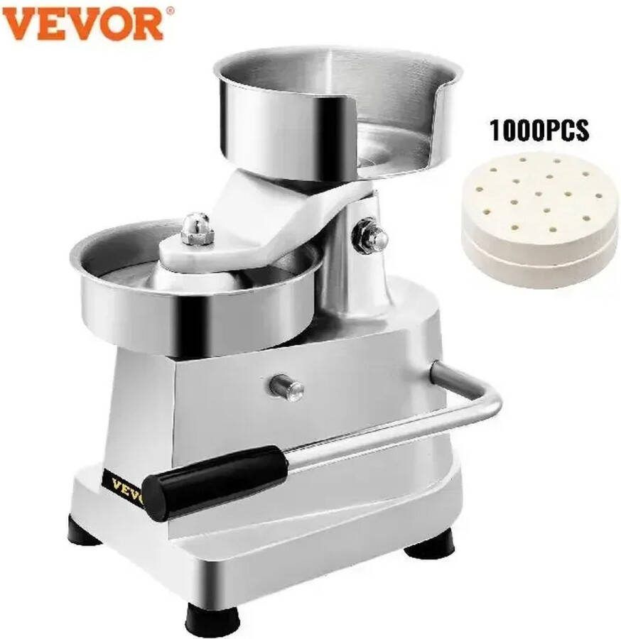 Vevor ShopEighty8 Hamburgermaker Hamburger Pers Smash Burger Hamburger Smasher Gehaktpers Diameter 100MM -Dikte Max 25MM RVS